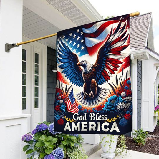 Flagwix American Flag - FLAGWIX Patriotic Eagle God Bless America Flag