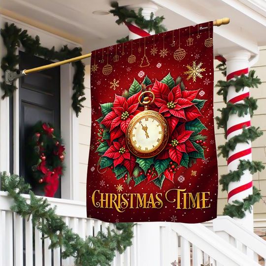 Christmas Time Flag The Most Wonderful Time Of The Year