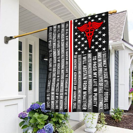 Nurse Pledge Thin White Line Flag