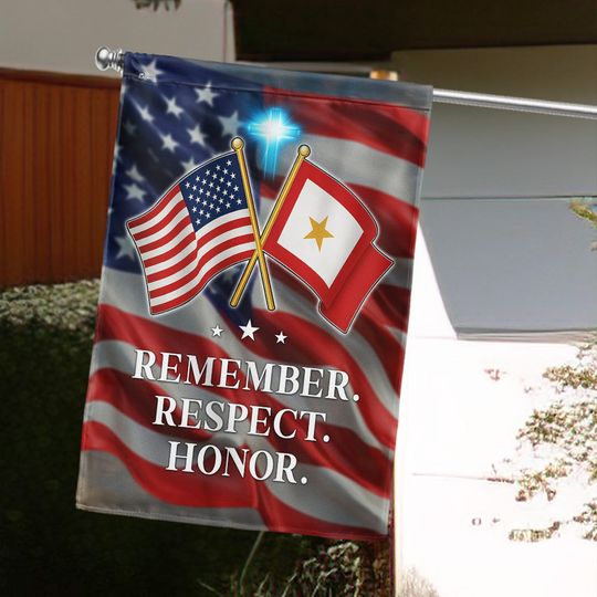 Gold Star Mothers Day Remember Respect Honor US fLAG