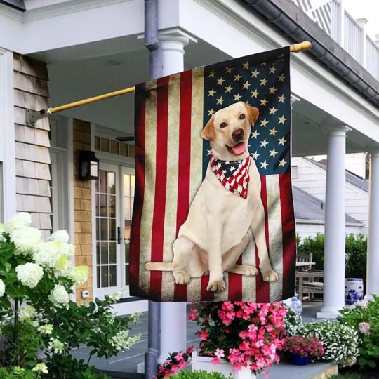 Labrador Retriever American Flag