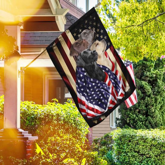 Labrador Retrievers American Patriot Flag 3-Day Shipping