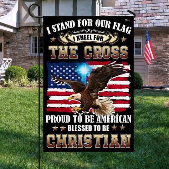 Proud To Be American Blessed To Be Christian Eagle Patriot American Flag