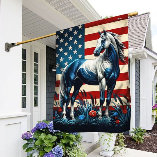 FLAGWIX  Patriotic Horse American Flag