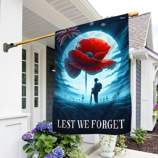 FLAGWIX Australia Anzac Day Lest We Forget Flag