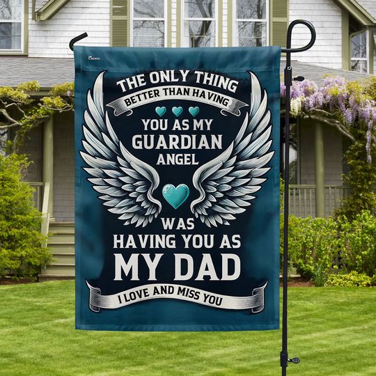 FLAGWIX Father's Day Garden Flag Dad In Heaven House Flag