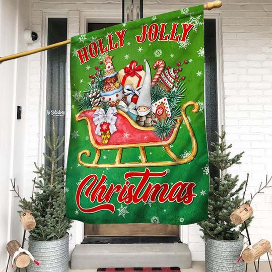 Holly Jolly Christmas Flag