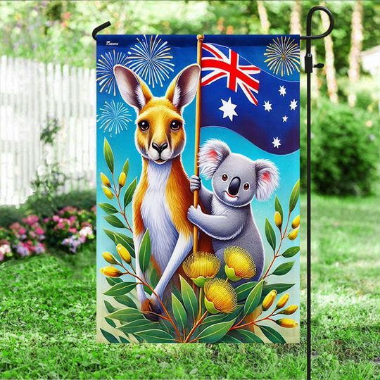 Australian Kangaroo and Koala Australia Day Flag
