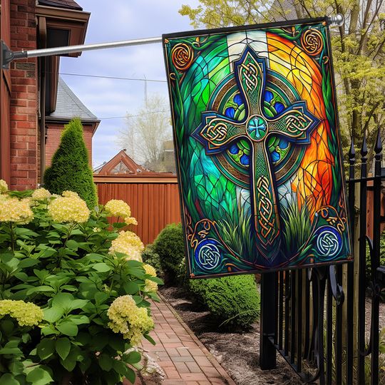 FLAGWIX  Irish Celtic Cross St. Patrick's Day Flag