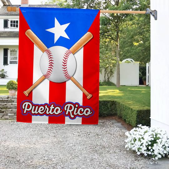 Baseball Puerto Rico Flag