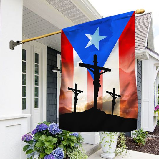 Easter Puerto Rico Flag He Is Risen