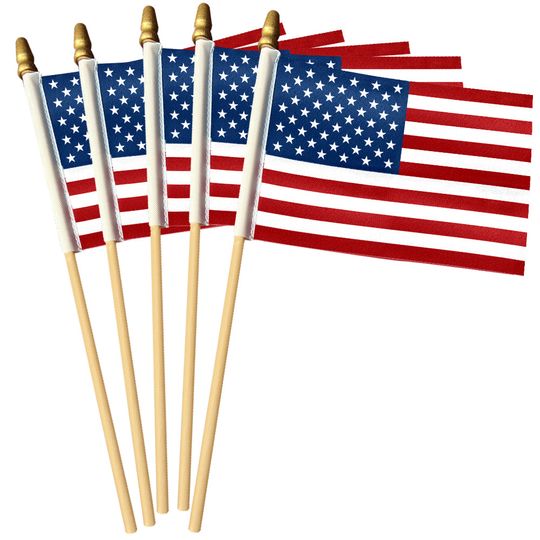 Handheld American Flag, Small American Flags On Sticks for Patriotic Parades and Celebrations, Flag for Veterans day