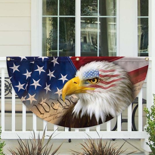 Flagwix American Flag - Patriotic Eagle We The People Flag (Non-Pleated)