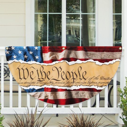 Flagwix American Flag - We The People Independence Day 4th Of july American Non-Pleated Fan Flag
