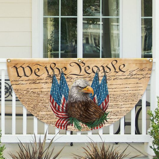 Flagwix American Flag - Majestic We The People Patriotic Eagle American Flag (Non-Pleated)