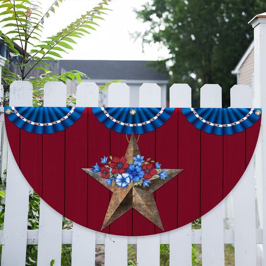 Flagwix American Flag - Happy 4th Of july God Bless America Non-Pleated Fan Flag
