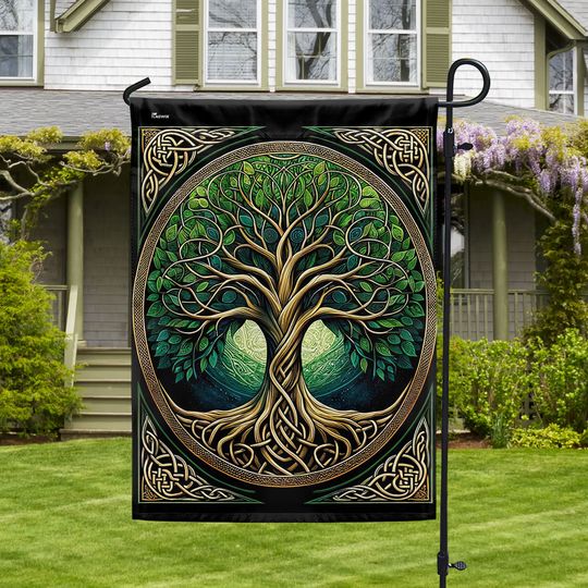 FLAGWIX  Yggdrasil Celtic Tree Of Life Flag