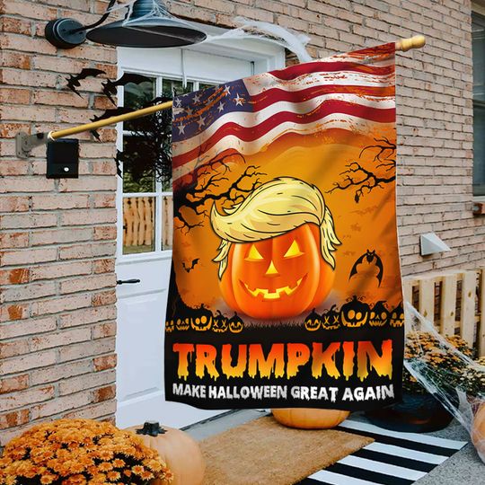 Halloween Flag Trumpkin Make Halloween Great Again Flag