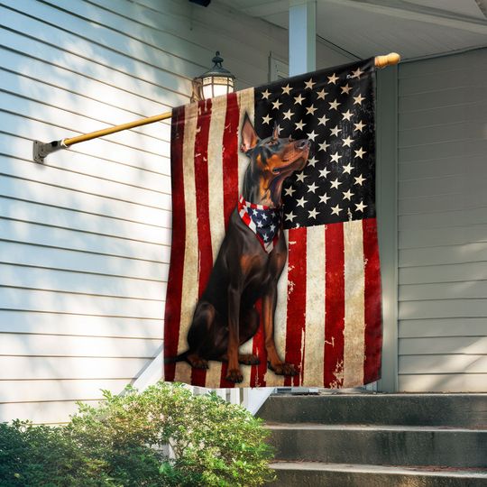 Doberman Pinscher Flag 3-Day Shipping