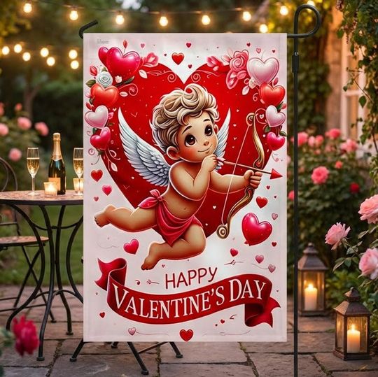 FLAGWIX  Cupid Valentine's Day Flag