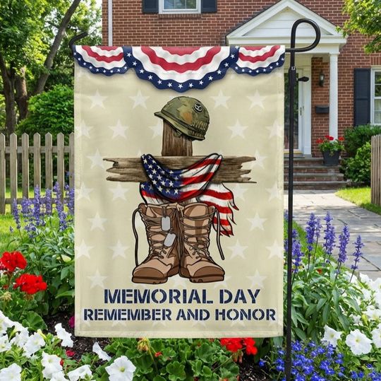 Memorial Day Flag Remember and Honor Veteran Flag 3-day Shipping