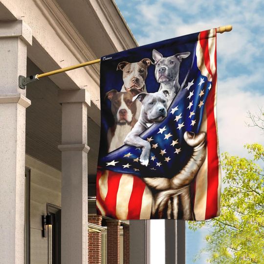 Pitbull Dogs Flag