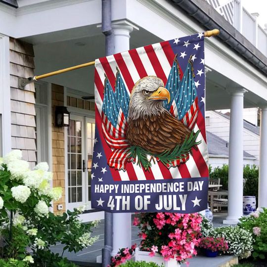 Flagwix American Flag - Patriotic Eagle Happy Independence Day 4th of july Flag