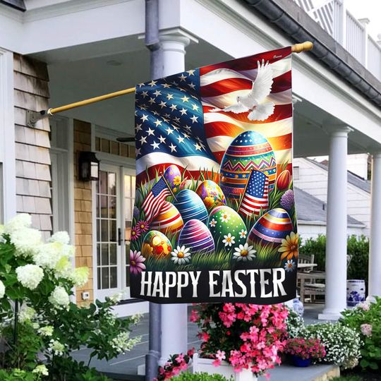 FLAGWIX  Happy Easter Day Easter Eggs American Flag