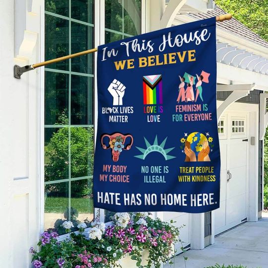 Be Kind Hate Has No Home Here In This House We Believe, Hippie Flag