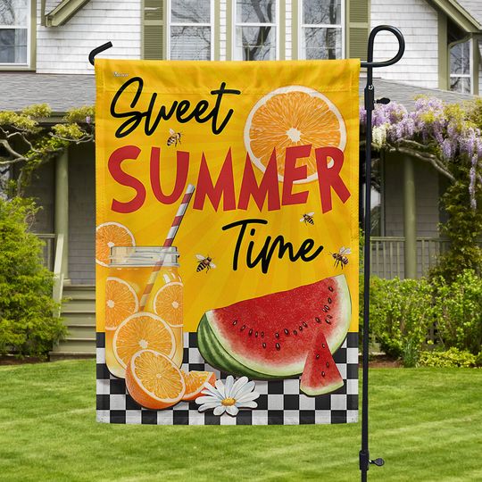 Sweet Summer Time Watermelon Summer Flag
