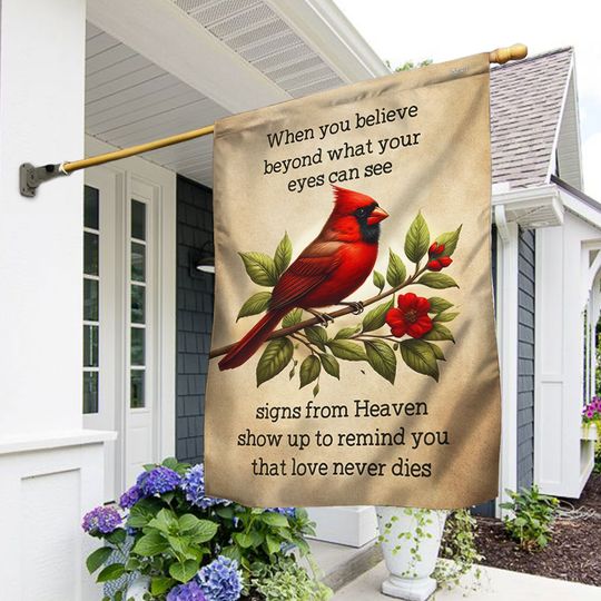 FLAGWIX Cardinal Love Never Dies Flag