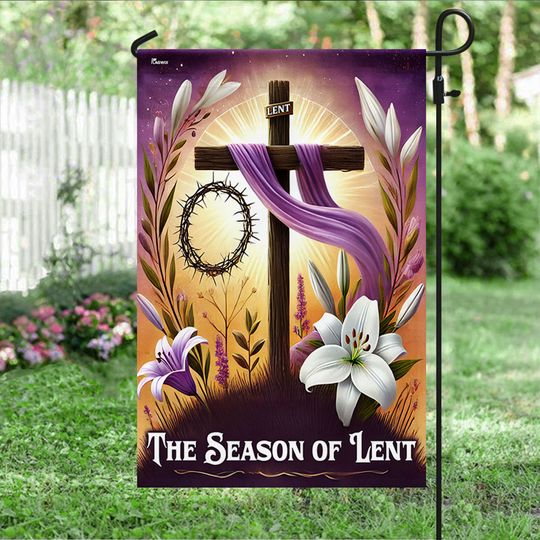The Season of Lent Christian Cross Flag