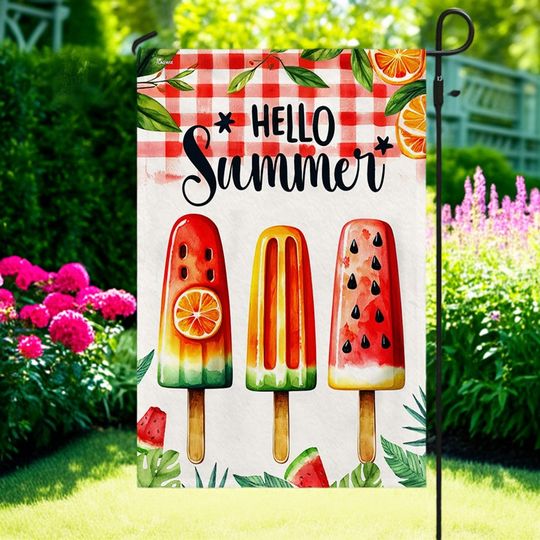 FLAGWIX  Hello Summer Ice Cream Flag