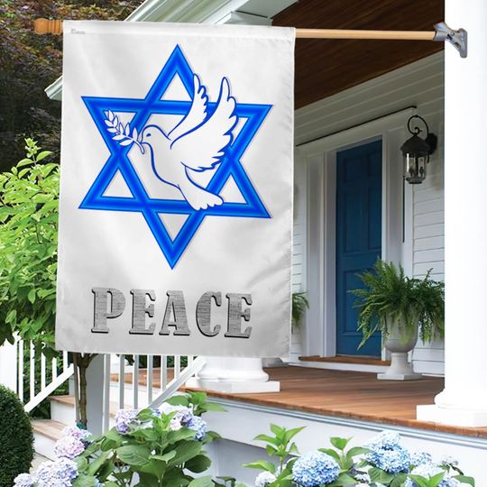 Jewish Israel Peace Star Of David Flag