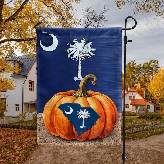 South Carolina Pumpkin Fall Halloween Thanksgiving Flag