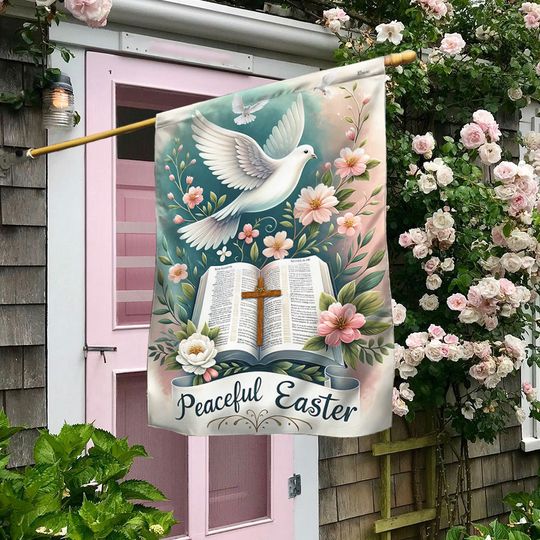 FLAGWIX  Easter Day Christian Bible Jesus Cross Peaceful Easter Flag