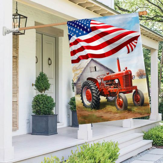 Farmer Tractor Flag Life Is Better On The Farm