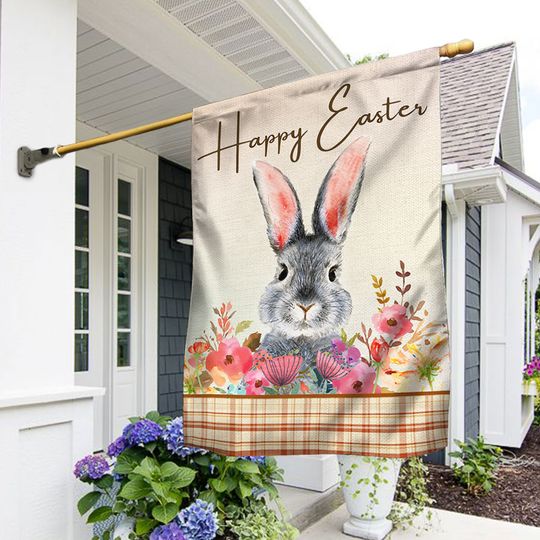 Happy Easter Bunny Rabbit Flag