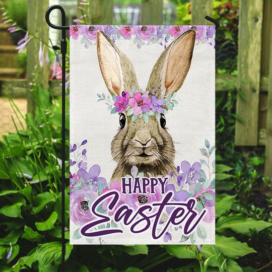 Happy Easter Bunny Flag