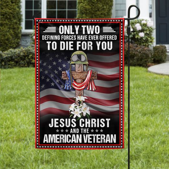 Veteran Flag We Owe to Jesus Christ and the American Veteran Patriotic Veterans Day American Flag