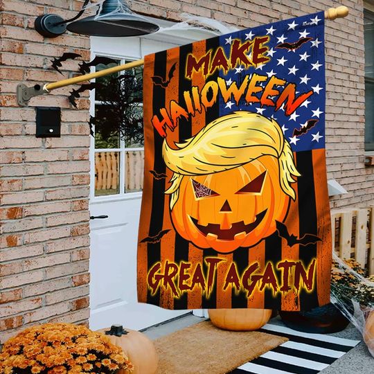 Trumpkin Halloween Flag Make Halloween Great Again Flag